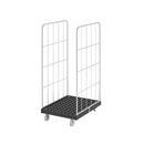 Rullcontainer Jessica, 2-sidig, svart/förzinkad