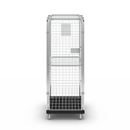 Rullcontainer med gallerväggar Jessica, 5-sidig, stöldskyddad med mellanplan