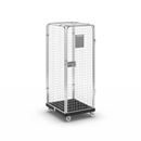 Rullcontainer med gallerväggar Jessica, 5-sidig, stöldskyddad