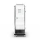 Rullcontainer med gallerväggar Jessica, 4-sidig, svart/förzinkad