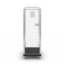 Rullcontainer med gallerväggar Jessica, 4-sidig, svart/förzinkad