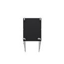 Rullcontainer med gallerväggar Jessica, 3-sidig, svart/förzinkad