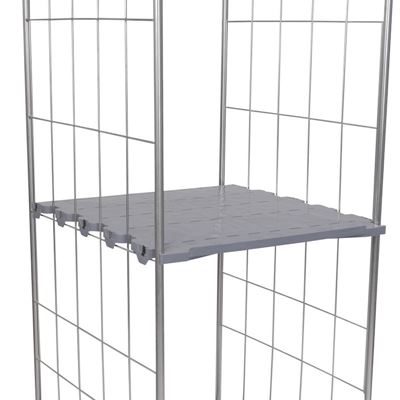 Hyllplan till Rullcontainer Frida, längd 710 mm, B 812 mm, grå, 2 sidor