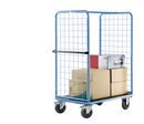 Plockvagn med gallersidor Bodil, med centralbroms, lastyta 1175 x 800 mm