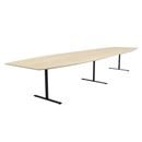 Konferensbord Elips, höjd 720 mm, BxD 5000 x 1200/800 mm, björk/svart