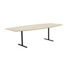 Konferensbord Elips, höjd 720 mm, BxD 2400 x 1200/800 mm, björk/svart