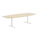 Konferensbord Elips, höjd 720 mm, BxD 2400 x 1200/800 mm, björk/vit