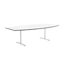 Konferensbord Elips, höjd 720 mm, BxD 2400 x 1200/800 mm, vit/vit
