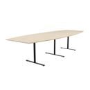 Konferensbord Elips, höjd 720 mm, BxD 3200 x 1200/800 mm, björk/svart