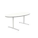Konferensbord Elips, höjd 720 mm, BxD 1900 x 1000 mm, vit/vit