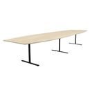 Konferensbord Elips, höjd 720 mm, BxD 4400 x 1200/800 mm, björk/svart
