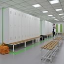 Klädskåp Amsterdam, 2 sektioner, ljusgrå, bredd 800 mm, cylinderlås