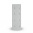 Klädskåp med två fack Amsterdam, 2 sektioner, bredd 600 mm, 4 fack, ljusgrå