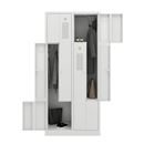 Z-skåp Amsterdam, 2 sektioner, ljusgrå, bredd 800 mm