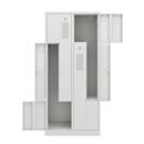 Z-skåp Amsterdam, 2 sektioner, ljusgrå, bredd 800 mm