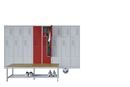 Z-skåp Amsterdam, 2 sektioner, ljusgrå, bredd 800 mm