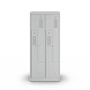 Z-skåp Amsterdam, 2 sektioner, ljusgrå, bredd 800 mm