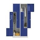 Z-skåp Amsterdam, 2 sektioner, ljusgrå/gentianablå, bredd 800 mm