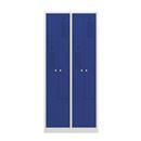 Z-skåp Amsterdam, 2 sektioner, ljusgrå/gentianablå, bredd 800 mm