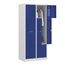 Z-skåp Amsterdam, 2 sektioner, ljusgrå/gentianablå, bredd 800 mm