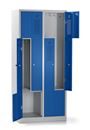 Z-skåp Amsterdam, 2 sektioner, ljusgrå/gentianablå, bredd 800 mm