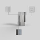 Z-skåp Amsterdam, 3 sektioner, ljusgrå, bredd 870 mm