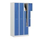 Z-skåp Amsterdam, 3 sektioner, ljusgrå/ljusblå, bredd 870 mm