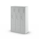 Z-skåp Amsterdam, 3 sektioner, ljusgrå, bredd 1185 mm