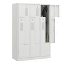 Z-skåp Amsterdam, 3 sektioner, ljusgrå, bredd 1185 mm