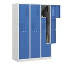 Z-skåp Amsterdam, 3 sektioner, ljusgrå/ljusblå, bredd 1185 mm