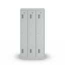 Klädskåp, Antibakteriellt Amsterdam, 3 sektioner, ljusgrå, bredd 900 mm