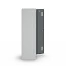 Klädskåp med mellanvägg Amsterdam, 1 sektion, ljusgrå/basaltgrå, bredd 400 mm