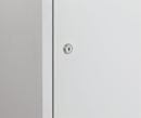 Klädskåp med mellanvägg Amsterdam, 1 sektion, ljusgrå, bredd 400 mm, cylinderlås