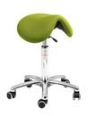 Sadelstol Dalton, grön tyg, utan ryggstöd, flexmekanism