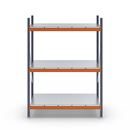 Hyllställ Aleyna, belastning per sektion 1600 kg, med stålhyllor, HxBxD 2000 x 1400 x 800 mm, grundsektion