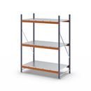 Hyllställ Aleyna, belastning per sektion 1600 kg, med stålhyllor, HxBxD 2000 x 1400 x 800 mm, grundsektion