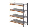 Hyllställ Aleyna, belastning per sektion 1600 kg, med stålhyllor, HxBxD 2500 x 1400 x 600 mm, utbyggnadssektion