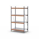 Hyllställ Aleyna, belastning per sektion 1600 kg, med stålhyllor, HxBxD 2500 x 1400 x 800 mm, grundsektion