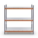 Hyllställ Aleyna, belastning per sektion 1600 kg, med stålhyllor, HxBxD 2000 x 1900 x 800 mm, grundsektion