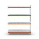 Hyllställ Aleyna, belastning per sektion 1600 kg, med stålhyllor, HxBxD 2500 x 1900 x 800 mm, utbyggnadssektion