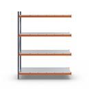 Hyllställ Aleyna, belastning per sektion 1600 kg, med stålhyllor, HxBxD 2500 x 1900 x 800 mm, utbyggnadssektion