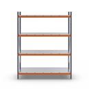 Hyllställ Aleyna, belastning per sektion 1600 kg, med stålhyllor, HxBxD 2500 x 1900 x 800 mm, grundsektion