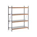 Hyllställ Aleyna, belastning per sektion 1600 kg, med stålhyllor, HxBxD 2500 x 1900 x 800 mm, grundsektion