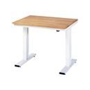 Höj och sänkbart Arbetsbord Dagfinn, höjd 720 – 1120 mm, skiva i massiv bok, BxD 1000 x 800 mm