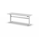 Höj och sänkbart Arbetsbord Fideli, höjd 740 – 1195 mm, melaminskiva, BxD 2000 x 700 mm
