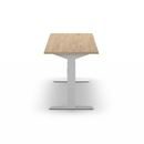 Höj och sänkbart Arbetsbord Fideli, höjd 740 – 1195 mm, massiv bokskiva, BxD 1500 x 700 mm