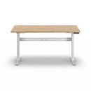 Höj och sänkbart Arbetsbord Fideli, höjd 740 – 1195 mm, massiv bokskiva, BxD 1500 x 700 mm