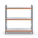 Hyllställ Aleyna, belastning per sektion 1600 kg, med stålhyllor, HxBxD 2000 x 1900 x 600 mm, grundsektion