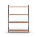 Hyllställ Aleyna, belastning per sektion 1600 kg, med stålhyllor, HxBxD 2500 x 1900 x 500 mm, grundsektion