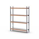 Hyllställ Aleyna, belastning per sektion 1600 kg, med stålhyllor, HxBxD 2500 x 1900 x 500 mm, grundsektion